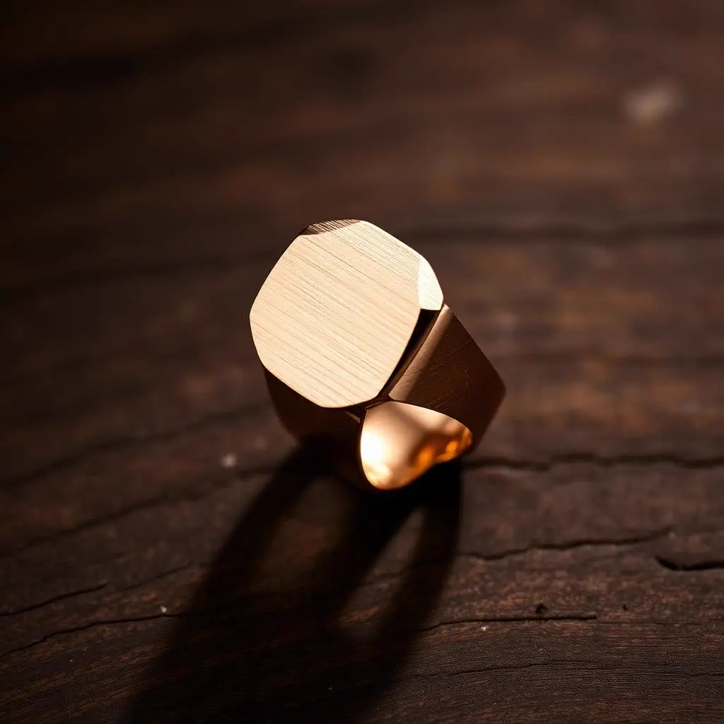 Ziva Shilp Signet Ring — men's gold ring, BIS hallmarked